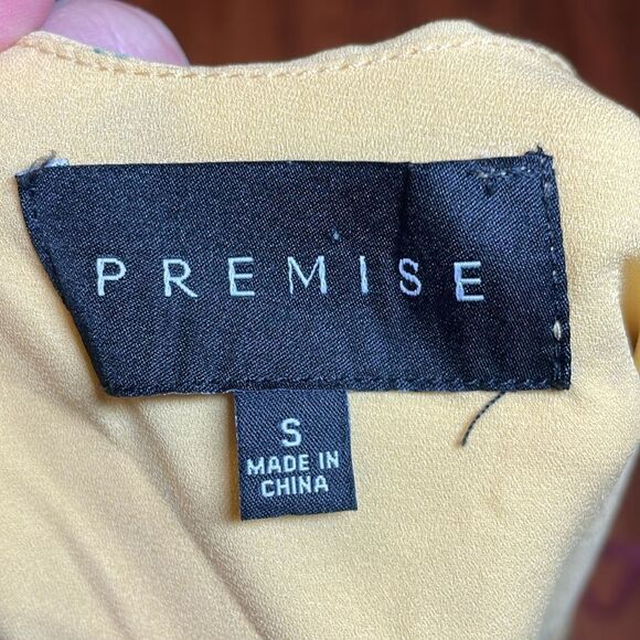 Premise Cami, Yellow with blue ditsy flowers, Small - Picture 6 of 6